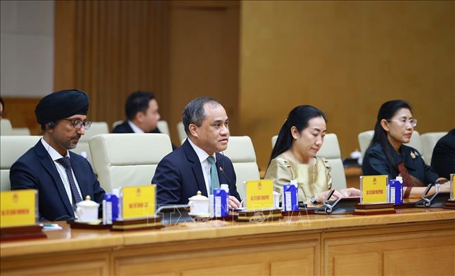 Đại sứ các nước ASEAN tại Việt Nam tham dự buổi tiếp. Ảnh: Dương Giang – TTXVN 