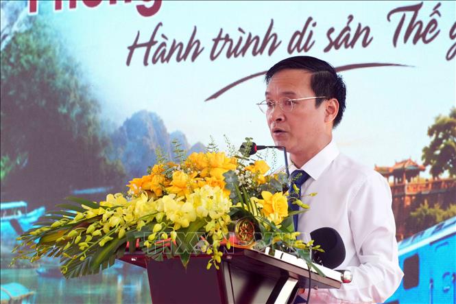 Ông Nguyễn Chính Nam, Phó Tổng Giám đốc Tập đoàn Đường sắt quốc gia Việt Nam, phát biểu tại Lễ khai trương. Ảnh: Tá Chuyên – TTXVN