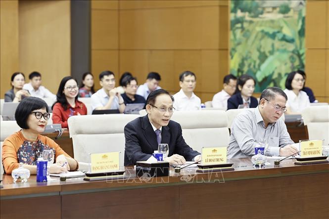 Bộ trưởng Bộ Ngoại giao Lê Hoài Trung  và đại biểu dự phiên họp. Ảnh: Doãn Tấn - TTXVN