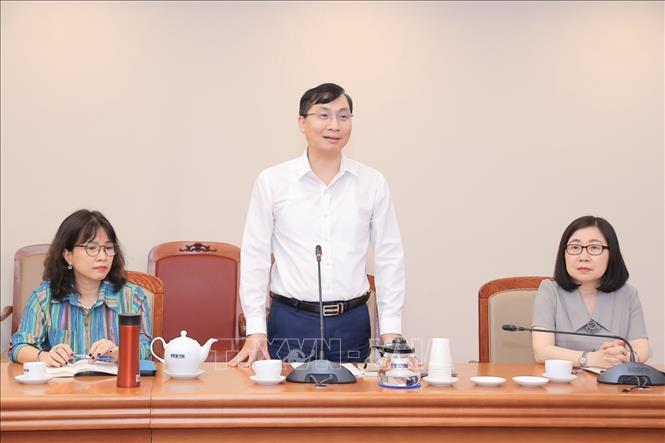 Tổng Biên tập Báo điện tử VietnamPlus (TTXVN) Trần Tiến Duẩn phát biểu. Ảnh: Minh Quyết - TTXVN