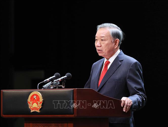 Tổng Bí thư, Chủ tịch nước Tô Lâm đọc Diễn văn Kỷ niệm 81 năm Quốc khánh nước Cộng hòa xã hội chủ nghĩa Việt Nam. Ảnh: An Đăng - TTXVN
