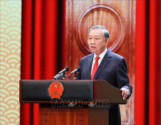 Tổng Bí thư, Chủ tịch nước Tô Lâm đọc Diễn văn Kỷ niệm 81 năm Quốc khánh nước Cộng hòa xã hội chủ nghĩa Việt Nam. Ảnh: An Đăng - TTXVN