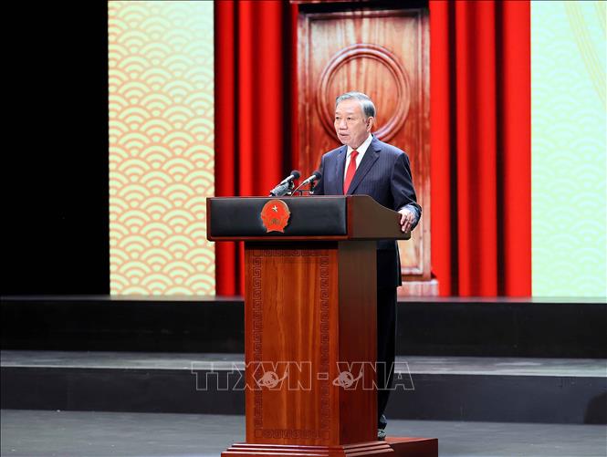 Tổng Bí thư, Chủ tịch nước Tô Lâm đọc Diễn văn kỷ niệm 81 năm Quốc khánh nước Cộng hòa xã hội chủ nghĩa Việt Nam. Ảnh: An Đăng - TTXVN