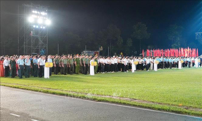Các đoàn tham gia Đại hội Thể dục thể thao thành phố Đồng Nai lần thứ nhất, năm 2026. Ảnh: Công Phong - TTXVN