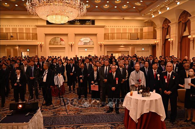 Lễ kỷ niệm 81 năm Quốc khánh tại Osaka thu hút hàng trăm khách mời Việt Nam và Nhật Bản. Ảnh: Nguyễn Tuyến - Pv TTXVN tại Nhật Bản