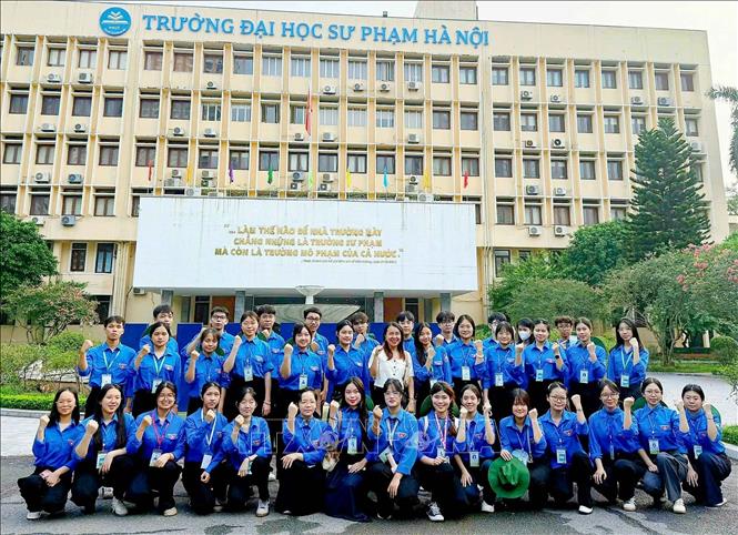 Trong Chiến dịch Mùa hè xanh năm 2026, Đội Bình dân học vụ số triển khai nhiều hoạt động thiết thực tại Trường Đại học Sư phạm Hà Nội, Phân hiệu Ninh Bình và các địa phương trên địa bàn thành phố Hà Nội. Ảnh: Ảnh: TTXVN phát