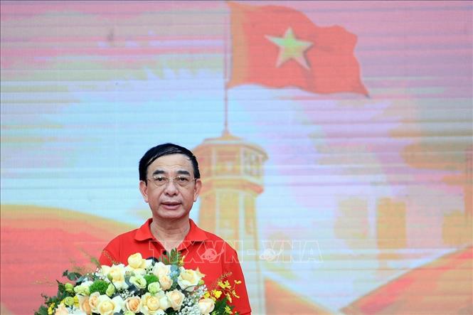 Đại tướng Phan Văn Giang, Phó Thủ tướng Chính phủ, Bộ trưởng Bộ Quốc phòng phát biểu. Ảnh: Tuấn Anh - TTXVN