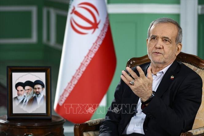 Tổng thống Iran Masoud Pezeshkian. Ảnh: IRNA/TTXVN phát
