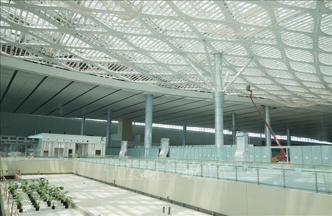 Nhà ga sân bay Long Thành đã cơ bản hoàn thành phần xây dựng. Ảnh: Công Phong - TTXVN