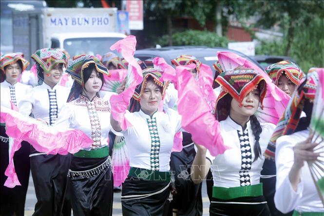 Đồng bào dân tộc Thái tham gia Tuần Văn hóa Du lịch Mộc Châu tỉnh Sơn La năm 2026. Ảnh: Quang Quyết - TTXVN