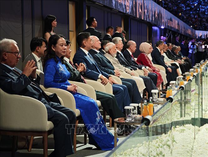Phó chủ tịch nước Võ Thị Ánh Xuân dự lễ khai mạc Nomad Games. Ảnh: Tâm Hằng, phóng viên TTXVN tại SNG