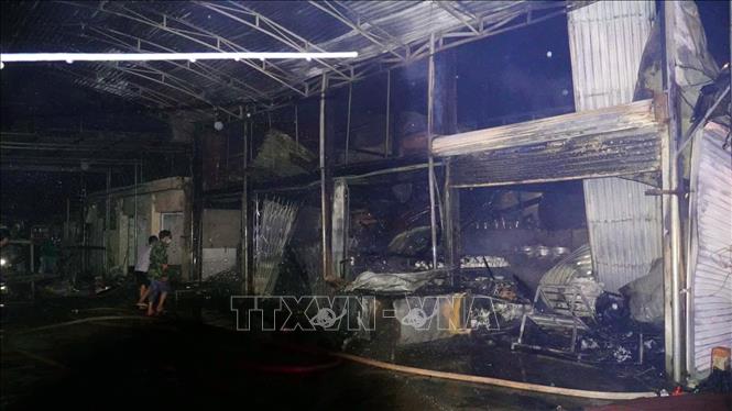 Hiện trường vụ việc. Ảnh: CTV - TTXVN