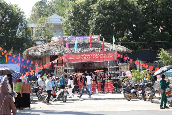 Không gian văn hóa của Dân tộc Khơ Mú ở Lai Châu. Ảnh: Quý Trung - TTXVN