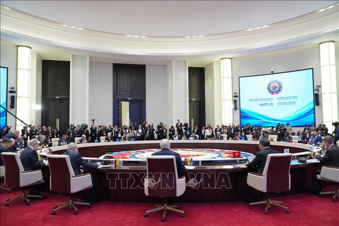 Hội nghị Thượng đỉnh Tổ chức Hợp tác Thượng Hải mở rộng (SCO Plus) tại Bishkek. Ảnh: Tâm Hằng - PV TTXVN tại SNG