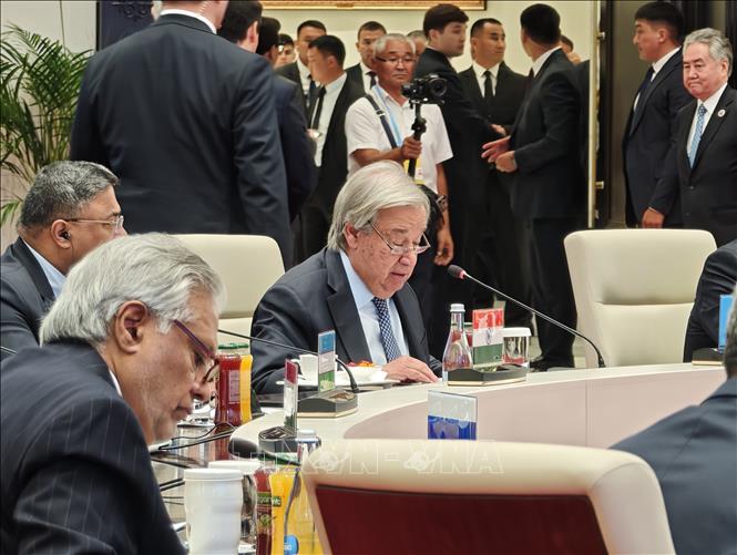Tổng thư ký LHQ Antonio Guterres phát biểu. Ảnh: Tâm Hằng - PV TTXVN tại SNG