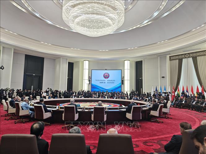 Hội nghị Thượng đỉnh Tổ chức Hợp tác Thượng Hải mở rộng (SCO Plus) tại Bishkek. Ảnh: Tâm Hằng - PV TTXVN tại SNG
