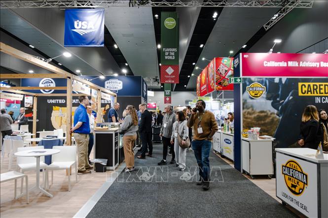 Hội chợ Fine Food Australia 2026 thu hút hơn 950 doanh nghiệp quốc tế tham dự. Ảnh: Diệu Linh - P/v TTXVN tại Australia