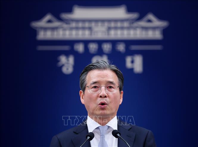 Chánh Văn phòng Chính sách Tổng thống Hàn Quốc Kim Yong Beom. Ảnh: Yonhap/TTXVN phát