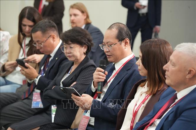 Tổng Lãnh sự Việt Nam tại thành phố Vladivostok Nguyễn Việt Kiên phát biểu tại hội thảo. Ảnh: Văn Hiếu – PV TTXVN tại Nga
