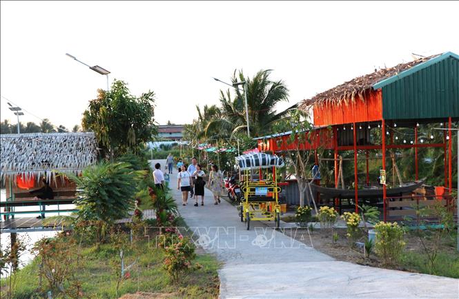 Một góc điểm du lịch Farm ông Trầm, xã Nhị Long, tỉnh Vĩnh Long. Ảnh: Thanh Hòa- TTXVN