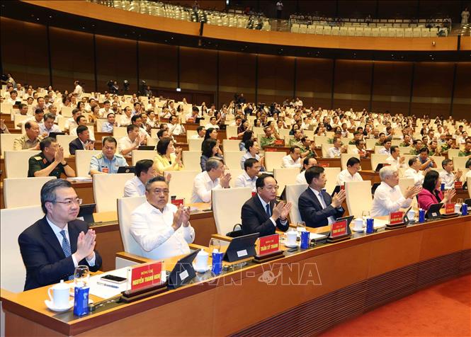 Các đại biểu tham dự hội nghị tại phòng họp Diên Hồng, Nhà Quốc hội, Hà Nội. Ảnh: Thống Nhất – TTXVN