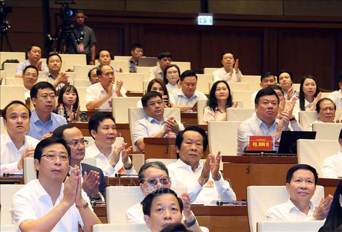 Đại biểu tham dự hội nghị tại phòng họp Diên Hồng, Nhà Quốc hội, Hà Nội. Ảnh: Thống Nhất – TTXVN