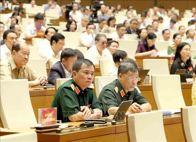 Đại biểu tham dự hội nghị tại phòng họp Diên Hồng, Nhà Quốc hội, Hà Nội. Ảnh: Phương Hoa - TTXVN