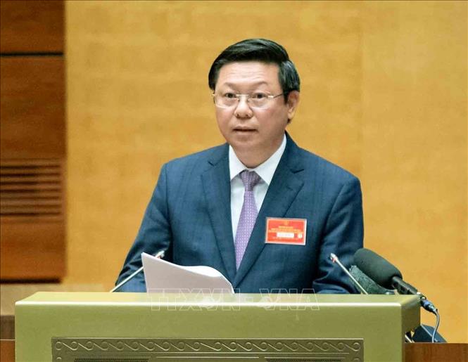 Đồng chí Trần Thanh Lâm, Uỷ viên Trung ương Đảng, Phó Trưởng Ban Tuyên giáo Trung ương điều hành chương trình hội nghị. Ảnh: Phương Hoa - TTXVN