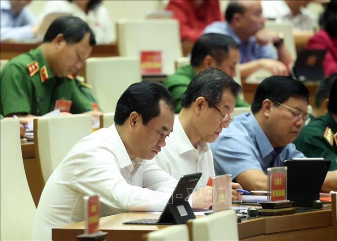 Các đại biểu tham dự hội nghị tại phòng họp Diên Hồng, Nhà Quốc hội, Hà Nội. Ảnh: Thống Nhất – TTXVN