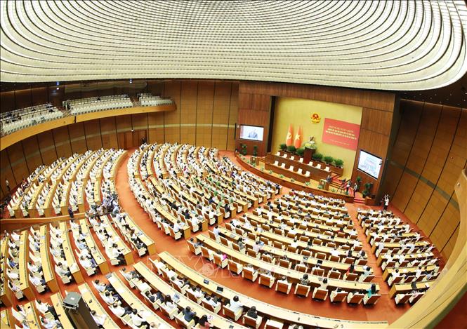 Toàn cảnh hội nghị tại phòng họp Diên Hồng, Nhà Quốc hội, Hà Nội. Ảnh: Phương Hoa - TTXVN