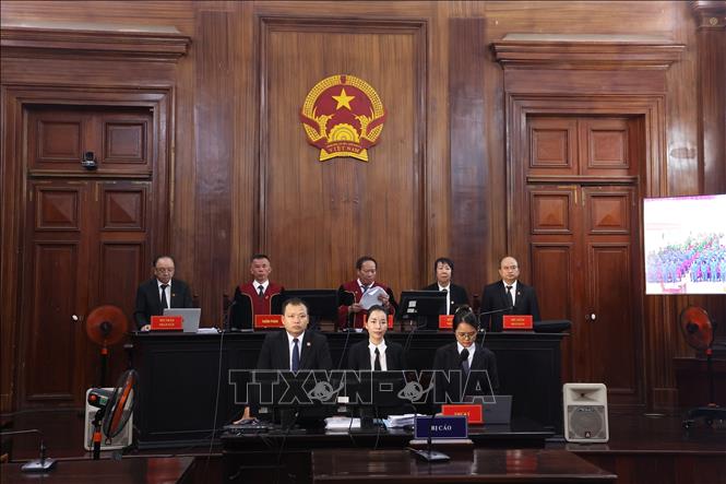 Hội đồng xét xử tuyên 11 án tử hình trong chuyên án ma túy VN10. Ảnh: Hồng Đạt - TTXVN