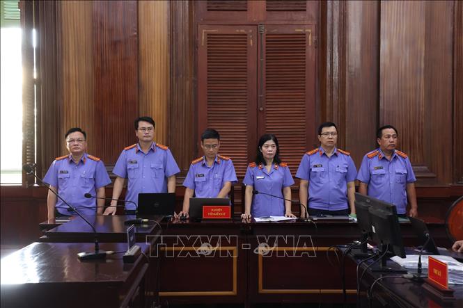Đại diện Viện kiểm sát nhân dân TP. Hồ Chí Minh tham dự buổi tuyên án. Ảnh: Hồng Đạt - TTXVN