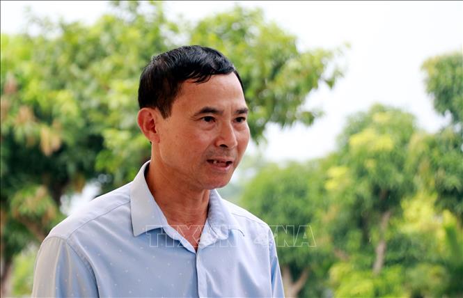 Ông Bùi Văn Phụ, Bí thư Chi bộ Triệu Thông, xã Hải Hậu (Ninh Bình) nhận định các Nghị quyết, Chỉ thị của Bộ Chính trị ban hành kịp thời, tạo động lực để đất nước phát triển nhanh, bền vững. Ảnh: Nguyễn Lành - TTXVN 