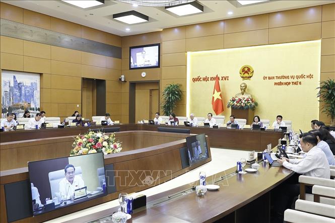 Chủ tịch Quốc hội Trần Thanh Mẫn phát biểu. Ảnh: Doãn Tấn - TTXVN