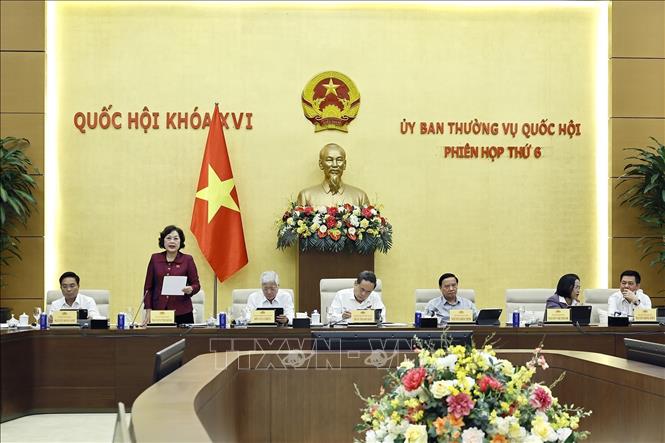 Phó Chủ tịch Quốc hội Nguyễn Thị Hồng phát biểu. Ảnh: Doãn Tấn - TTXVN