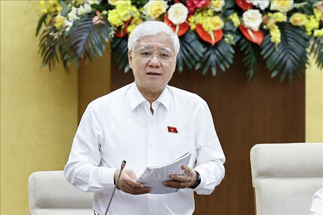Phó Chủ tịch Thường trực Quốc hội Đỗ Văn Chiến phát biểu. Ảnh: Doãn Tấn - TTXVN