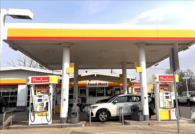 Một cây xăng ở bang Maryland (Mỹ). Ảnh: Ngọc Quang – PV TTXVN tại Mỹ