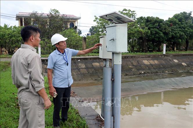 Trạm khai thác công trình thủy lợi Trung Trang ứng dụng công nghệ vào sản xuất. Ảnh: Hoàng Ngọc – TTXVN 