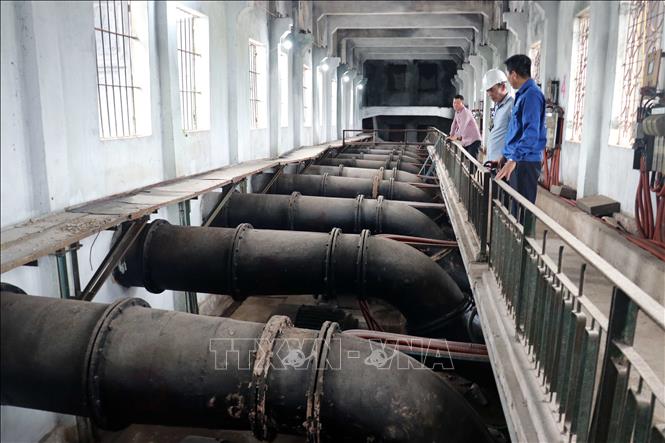Trạm khai thác công trình thủy lợi Trung Trang ứng dụng công nghệ vào sản xuất. Ảnh: Hoàng Ngọc – TTXVN 