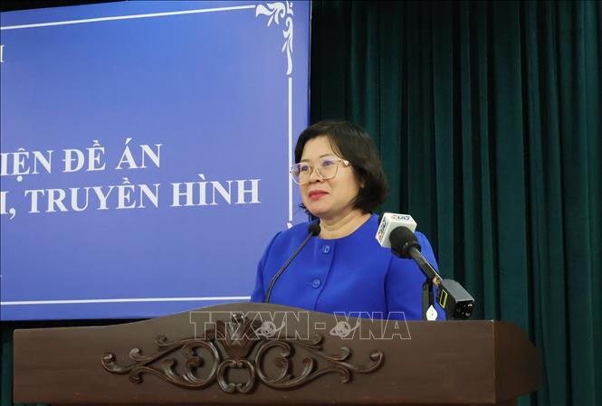 Bà Văn Thị Bạch Tuyết, Phó Bí thư Thành ủy Thành phố Hồ Chí Minh phát biểu chỉ đạo. Ảnh: Đinh Hằng - TTXVN