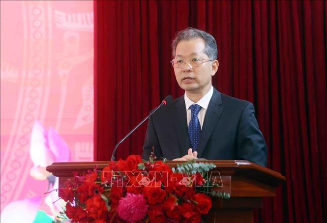 Đồng chí Nguyễn Văn Quảng, Bí thư Trung ương Đảng, Chánh án Tòa án nhân dân tối cao phát biểu. Ảnh: Phạm Kiên - TTXVN