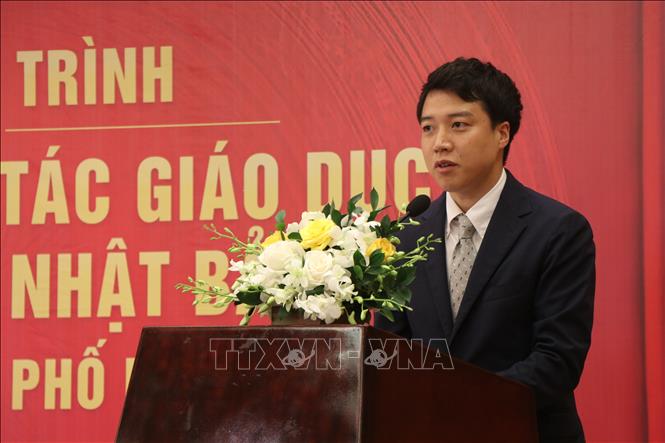 Đại biểu phát biểu tại chương trình. Ảnh: Mai Trang- TTXVN 