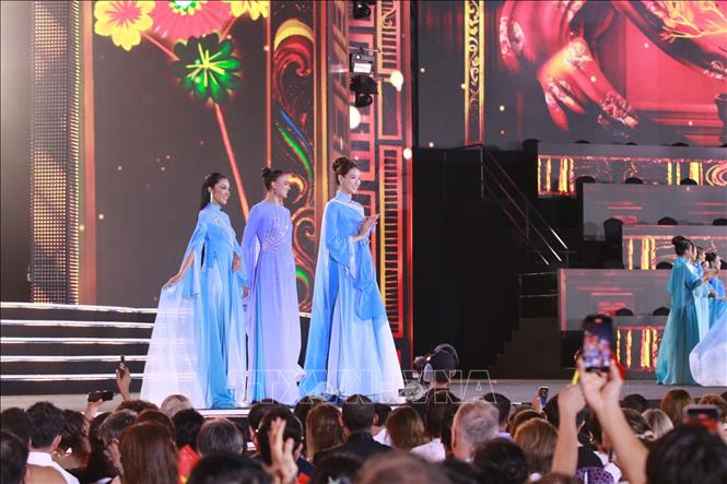 Đại diện Việt Nam - Hoa hậu Lê Nguyễn Bảo Ngọc lọt Top 40 chung cuộc Miss World 2026 nhờ chiến thắng phần thi Top Model khu vực châu Á - châu Đại Dương. Ảnh Đặng Tuấn - TTXVN