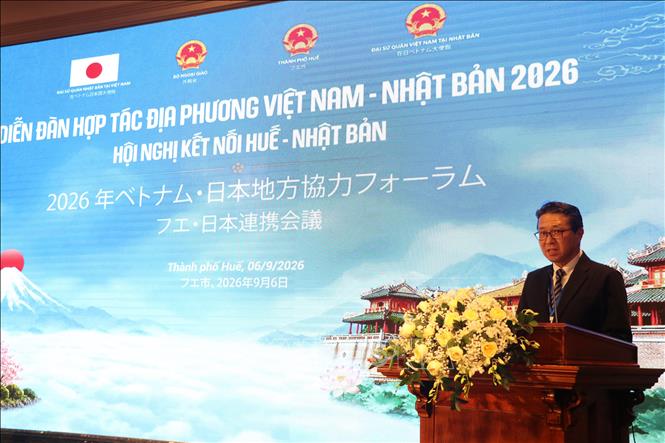 Đại biểu Nhật Bản phát biểu tại hội nghị. Ảnh: Mai Trang - TTXVN