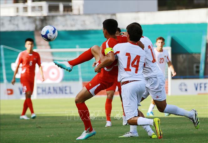 U20 Triều Tiên có bàn thắng mở tỷ số sau một tình huống tấn công hiệu quả. Ảnh: Tạ Toàn – TTXVN