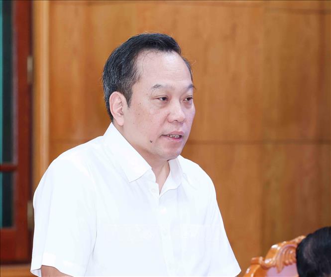 Đồng chí Đỗ Việt Hà, Phó Bí thư Đảng uỷ các cơ quan Đảng Trung ương phát biểu tại hội nghị. Ảnh: Phương Hoa - TTXVN