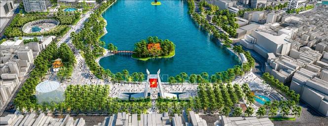Phương án quy hoạch Quảng trường Đông Kinh Nghĩa Thục - Quảng trường Hòa Bình. Ảnh: TTXVN phát