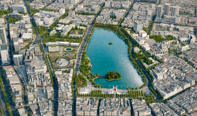 Tổng thể quy hoạch hồ Hoàn Kiếm. Ảnh: TTXVN phát