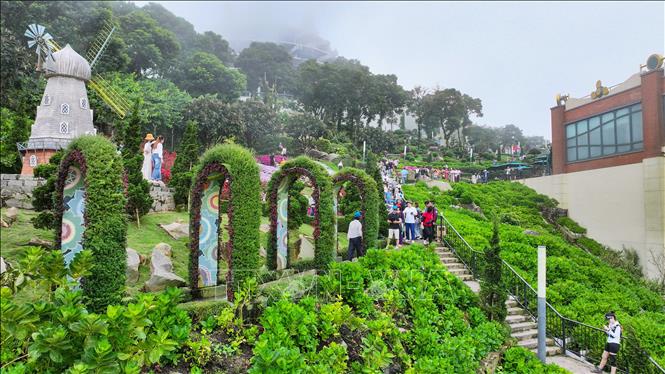 Không gian cảnh quan xanh tại Khu du lịch quốc gia Núi Bà Đen, góp phần đa dạng hóa trải nghiệm cho du khách. Ảnh: Minh Phú - TTXVN 