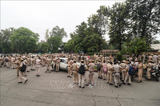 Cảnh sát được triển khai tại New Delhi, Ấn Độ, ngày 6/9/2026. Ảnh: ANI/TTXVN phát
